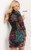 Jovani 07517 Beaded High Neck Long Sleeve Cocktail Dress
