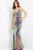 Jovani JVN06391 Sleeveless V Neck Holographic Shimmer Gown
