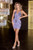 Portia and Scarlett PS23136 Glitter Straps Sleeve Mini Dress