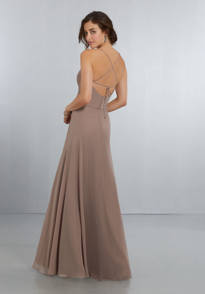 Morilee Bridesmaid 21559 Chiffon Scoop Neck A-Line Dress