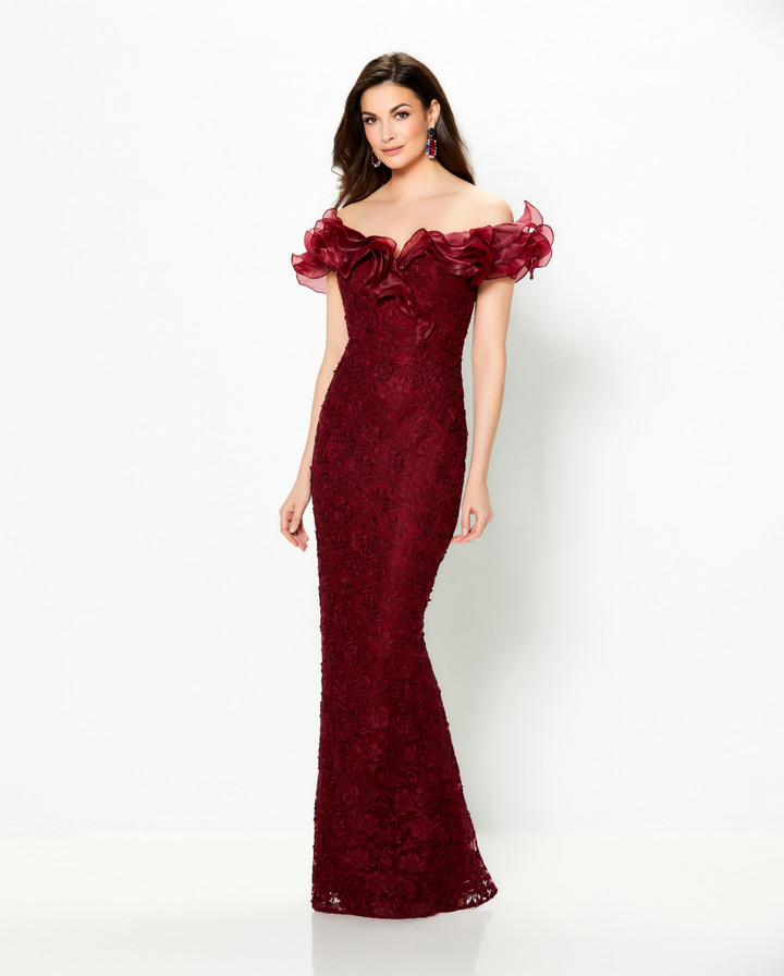 Montage by Mon Cheri 119931 Allover Lace Off-Shoulder Dress