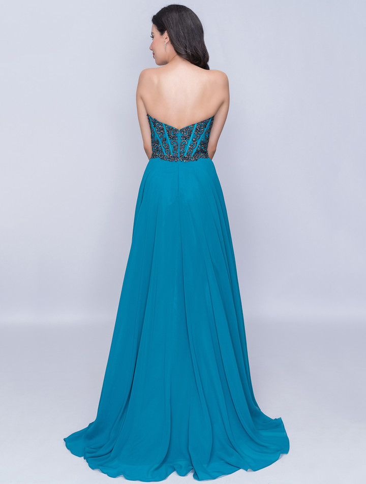 Nina Canacci 3140 Off Shoulder Strapless Long Dress