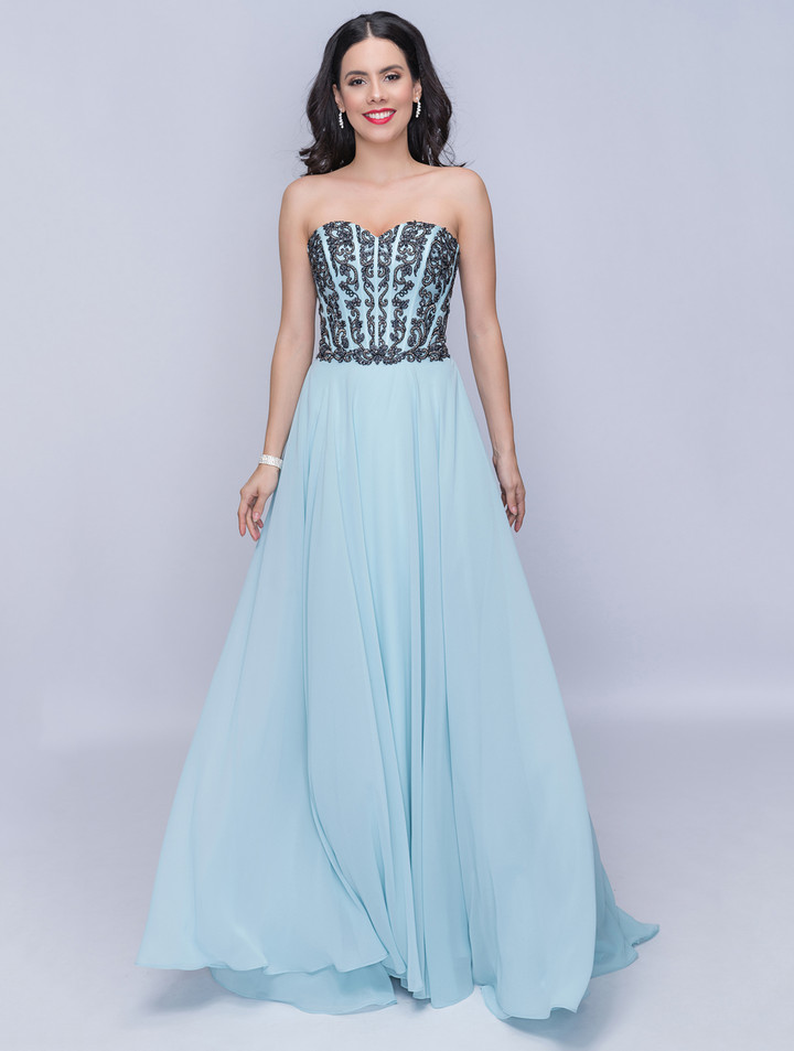 Nina Canacci 3140 Off Shoulder Strapless Long Dress