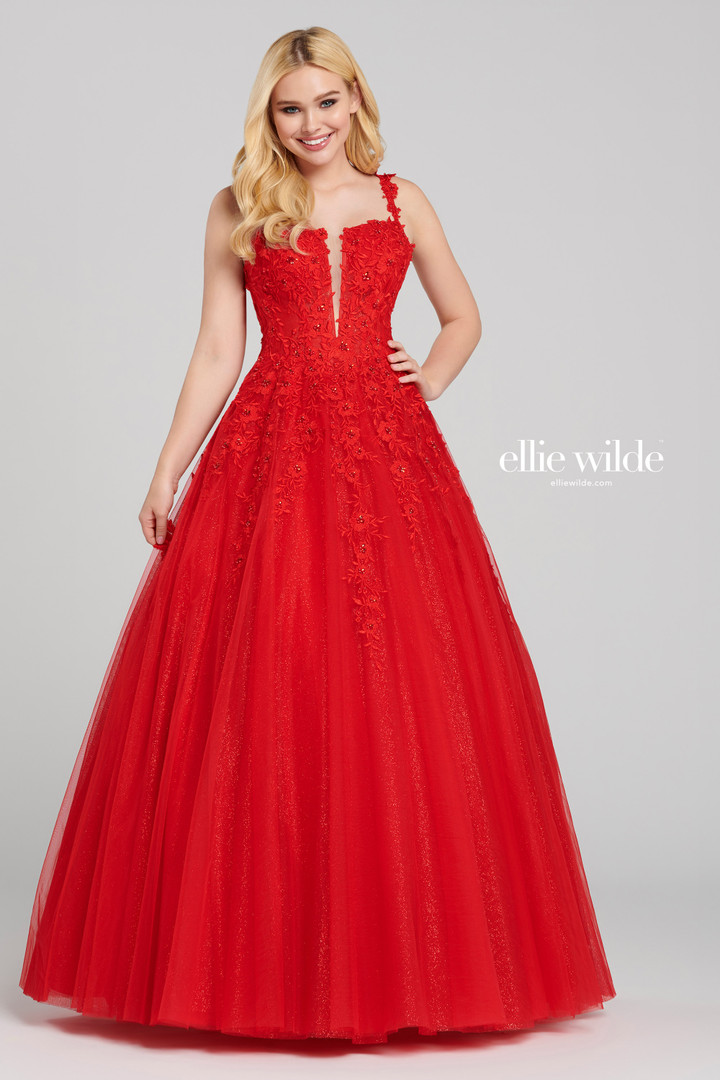 Ellie Wilde by Mon Cheri EW120014 Tulle Sleeveless Long Gown