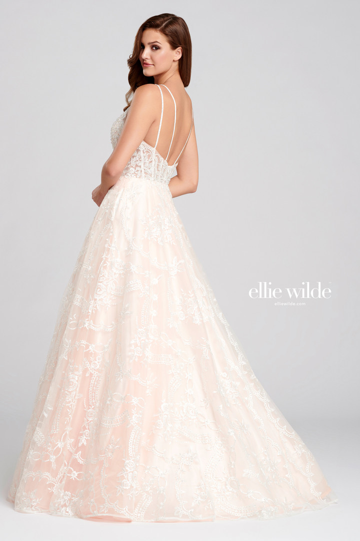 Ellie Wilde by Mon Cheri EW120135 Embroidered Tulle Gown