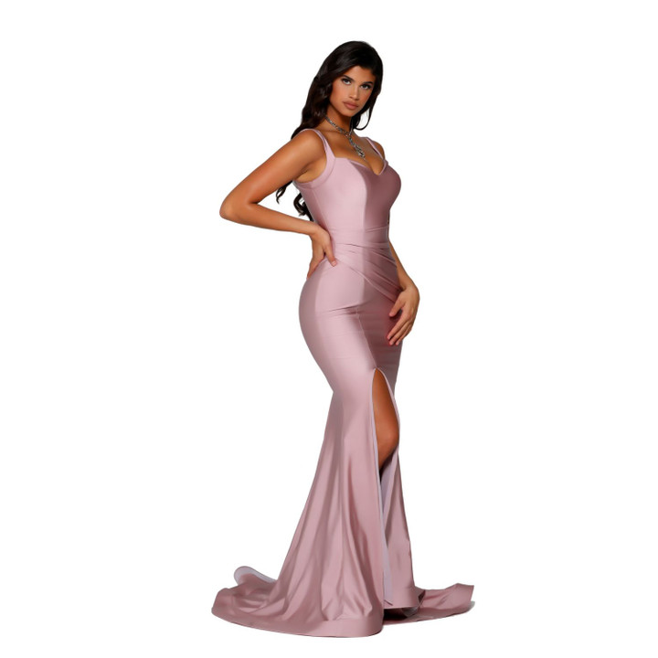 Portia and Scarlett PS6339 Lycra Sweetheart Neck Long Dress