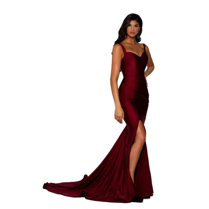 Portia and Scarlett PS6339 Lycra Sweetheart Neck Long Dress