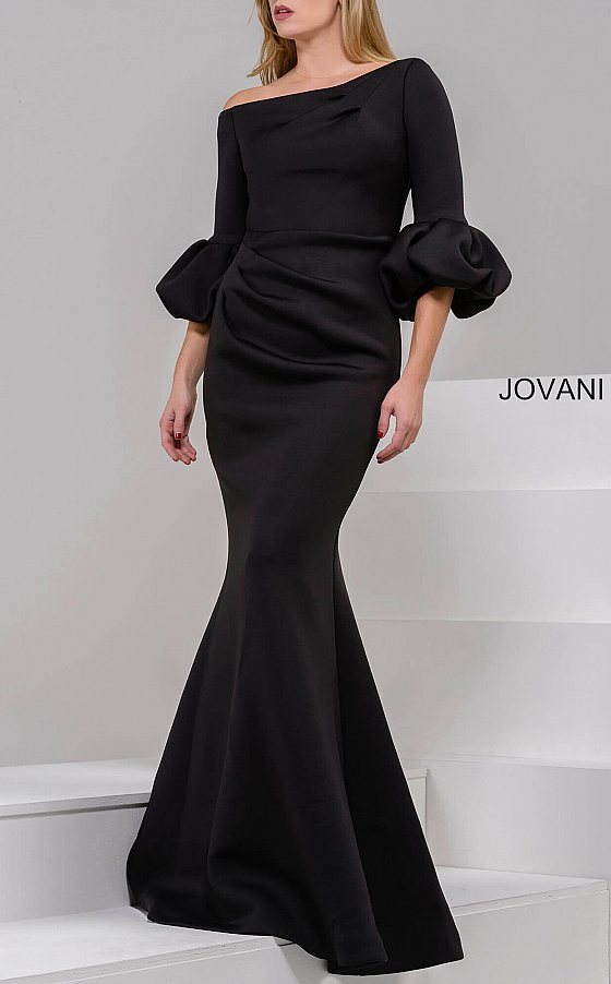 Jovani 39739 Off Shoulder Scuba Mother of the Bride Dress