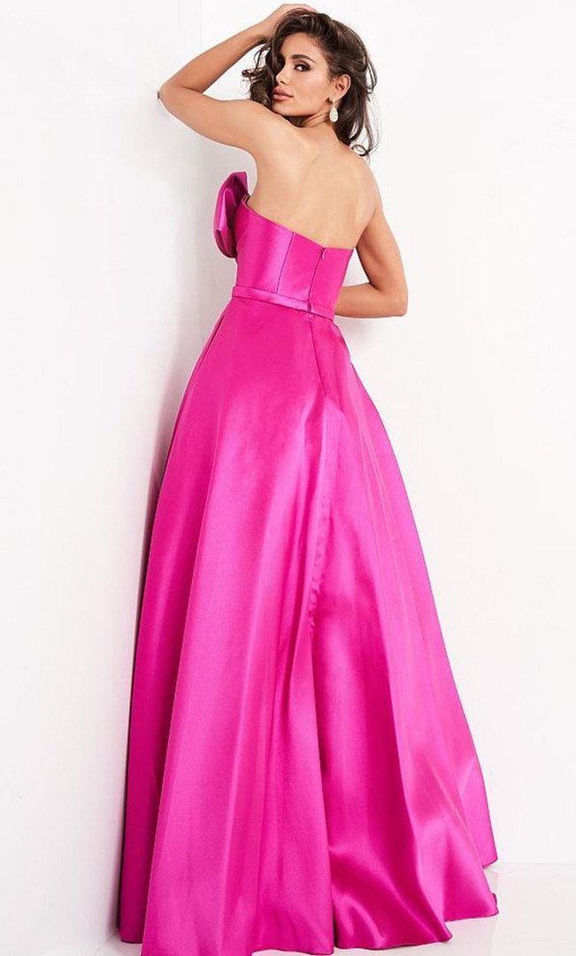 Jovani Prom JVN02526 Strapless Sweetheart Bow Accent Ballgown