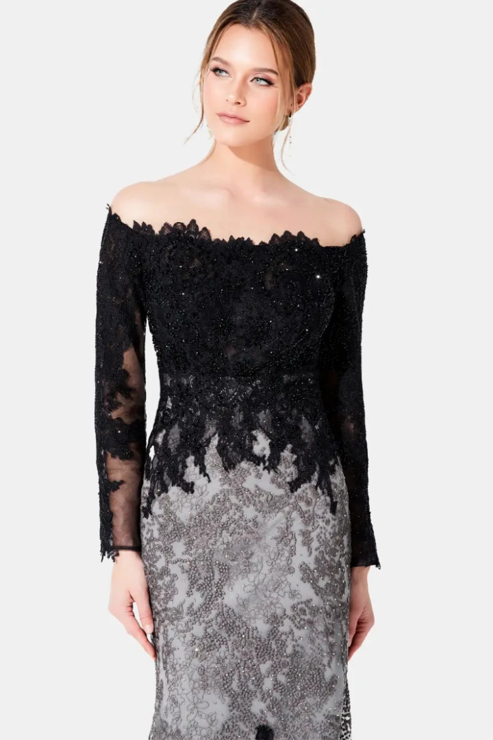 Ivonne D by Mon Cheri 220D30 Off Shoulder Long Sleeves Dress