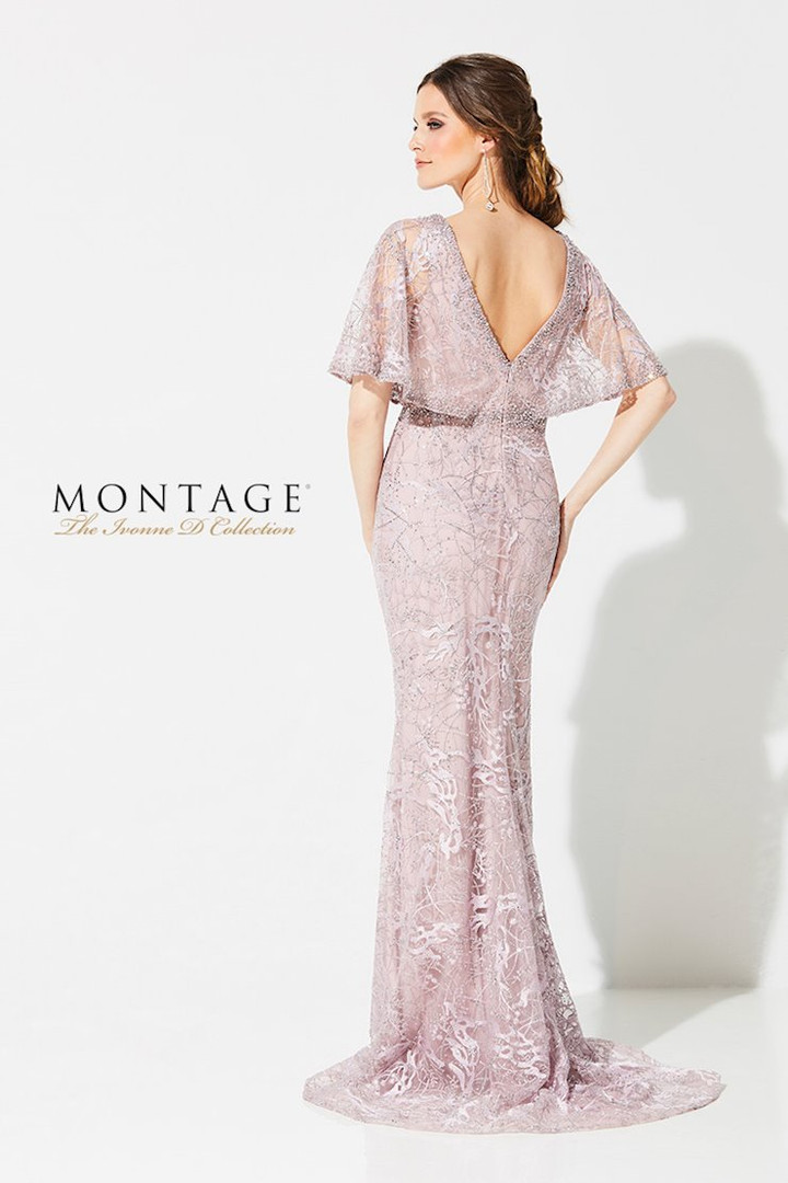 Ivonne D by Mon Cheri 219D72 Kimono Sleeve Lace Gown