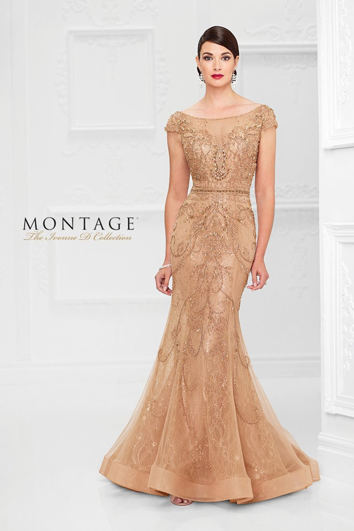 Ivonne D by Mon Cheri 117D66 Cap Sleeves Mermaid Gown