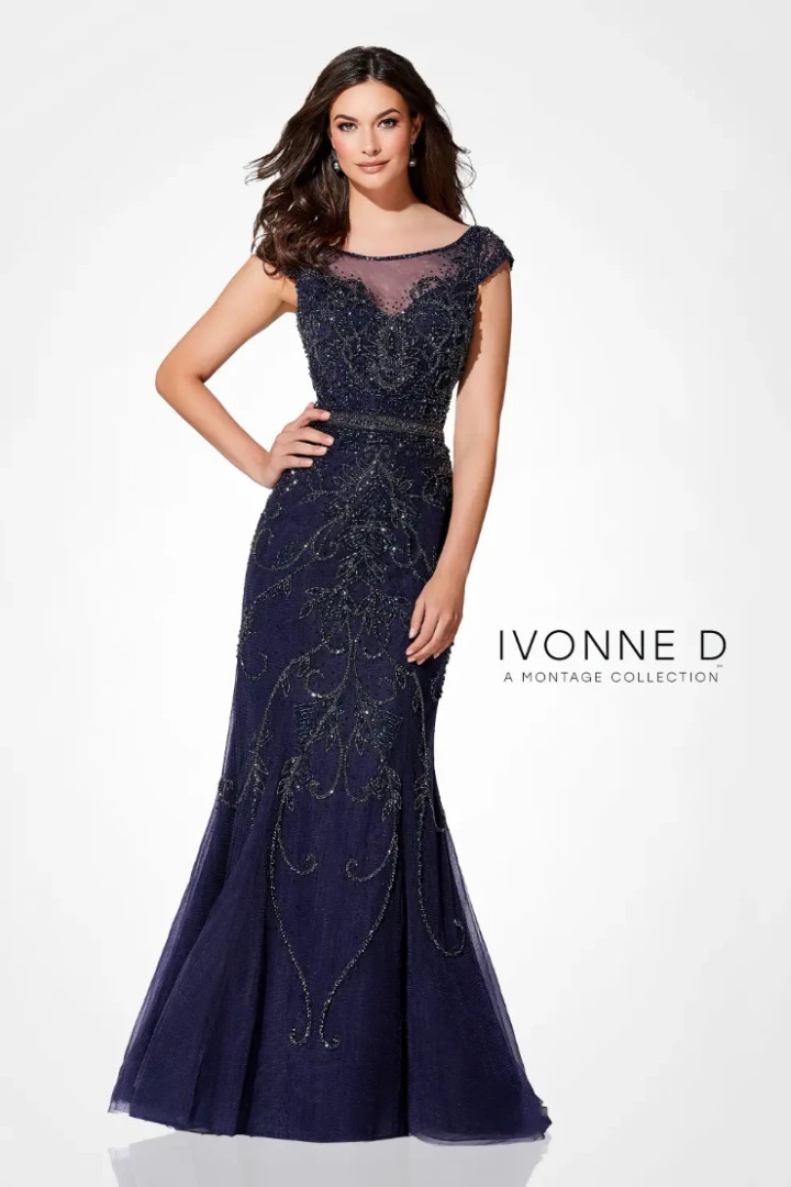 Ivonne D by Mon Cheri 117D66 Cap Sleeves Mermaid Gown