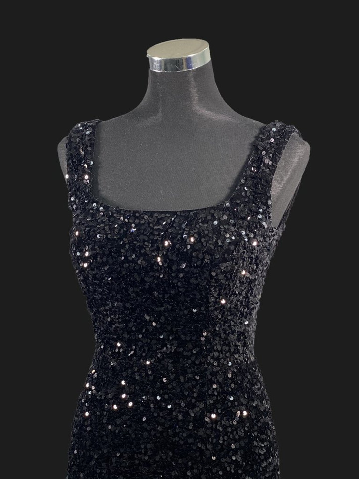 Portia and Scarlett PS21028 Sequin Square Neck Long Dress