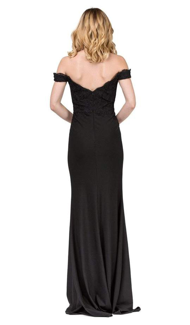Dancing Queen 2562 Lace Applique Off-shoulder Fitted Dress