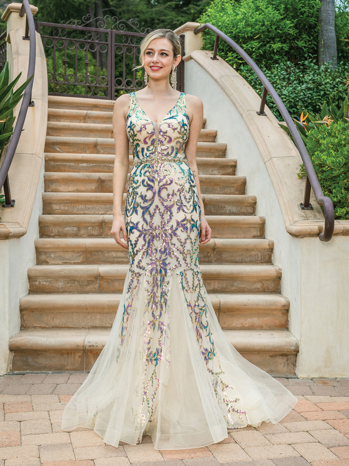 Dancing Queen 4213 Fit & Flare Silhouette Sleeveless Dress