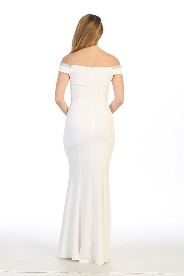 Celavie 6348 Beaded Off Shoulder Mermaid Long Dress