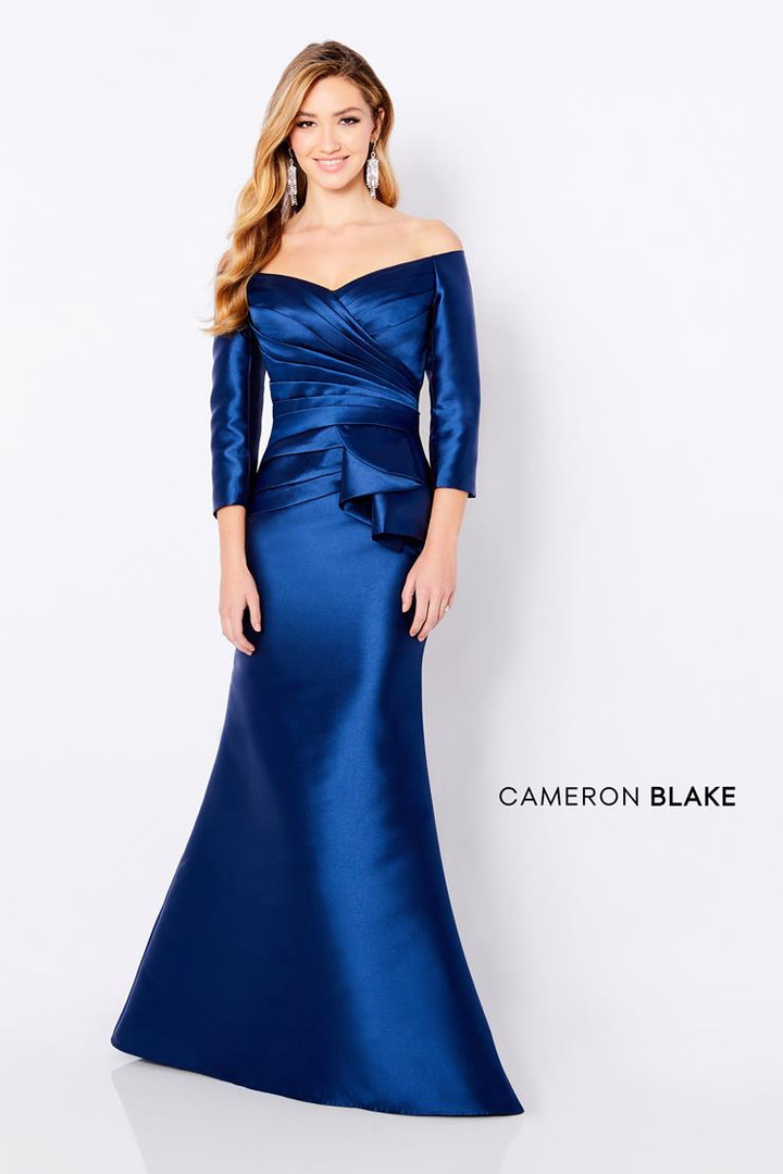 Cameron Blake by Mon Cheri 221686 Off Shoulder Soft Gown