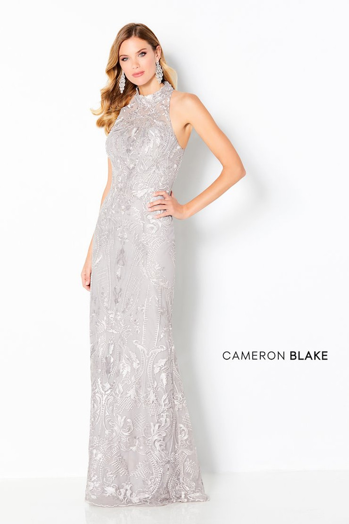 Cameron Blake by Mon Cheri 220645 Sleeveless High Neck Gown