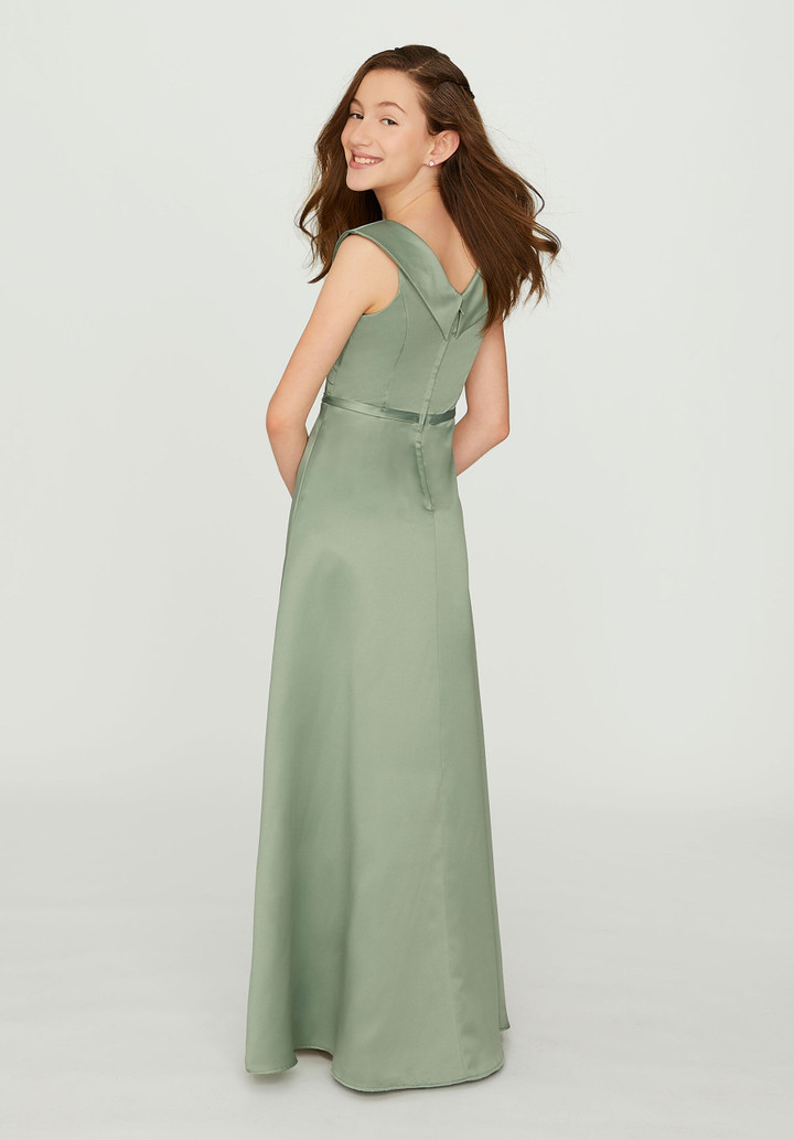 Morilee Bridesmaid 13204 Cuffed Neckline Satin Junior Dress