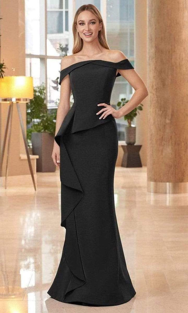 Alexander by Daymor 1060 Off-shoulder Ruffled Trumpet Gown