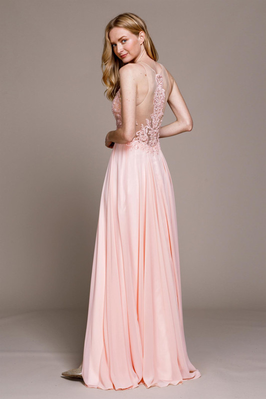 Amelia Couture 375-1 Long Bridesmaid Gown