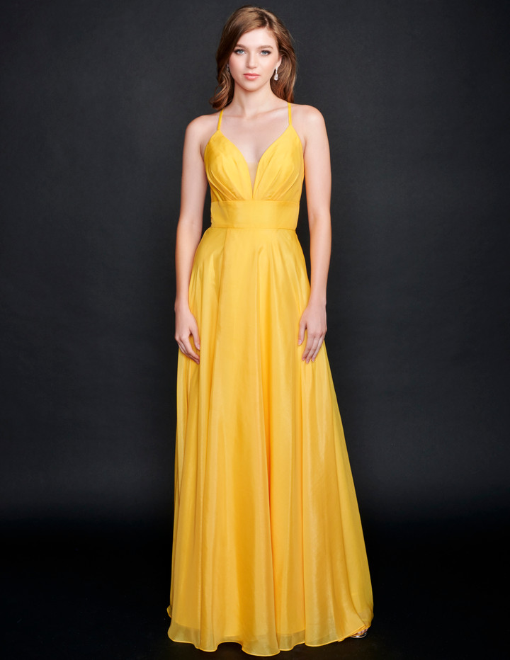 Nina Canacci 1520 Long V Neck Flowy Prom Pageant Long Dress