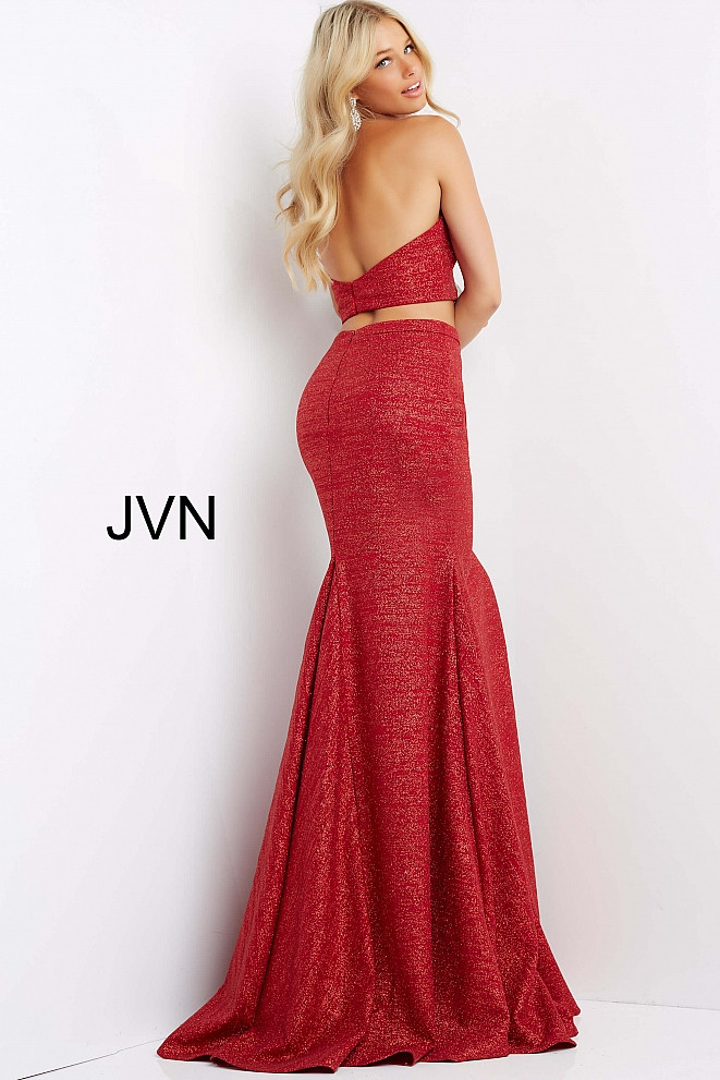 JVN by Jovani JVN08513 Corset Sleeveless Two Piece Long Gown