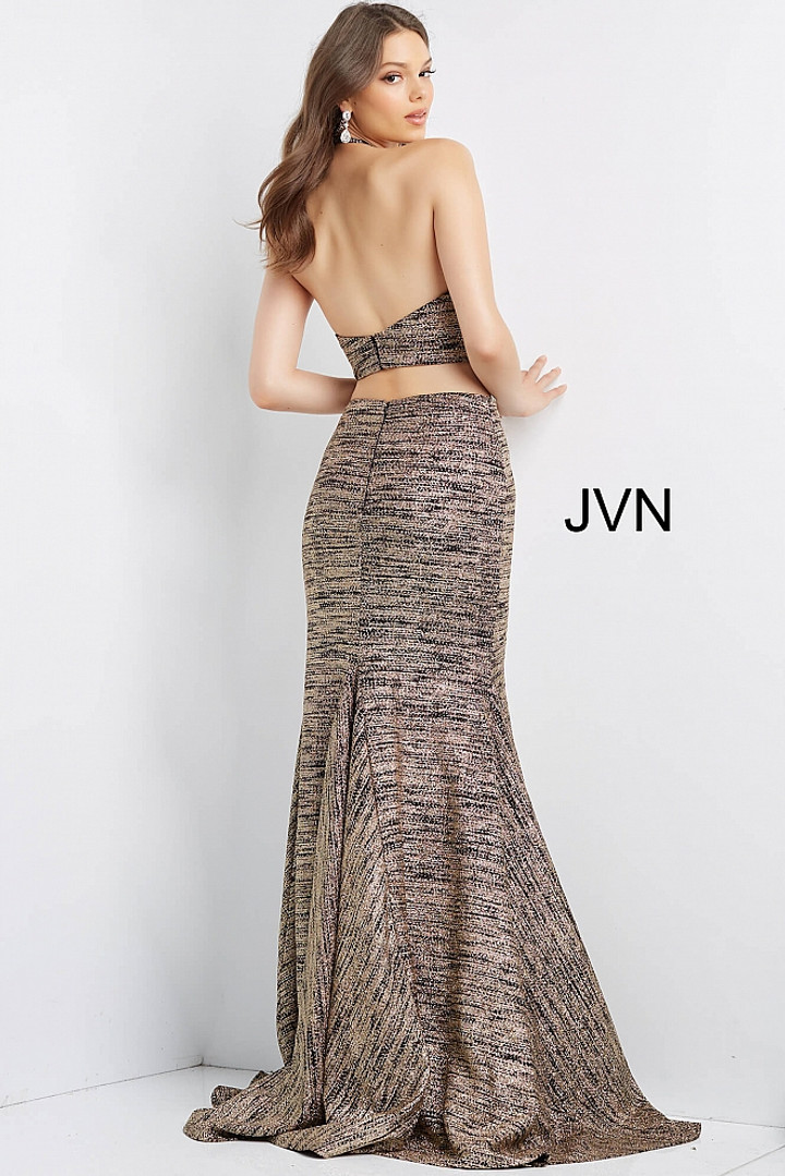 Jovani JVN08513 Corset Sleeveless Two Piece Prom Long Gown