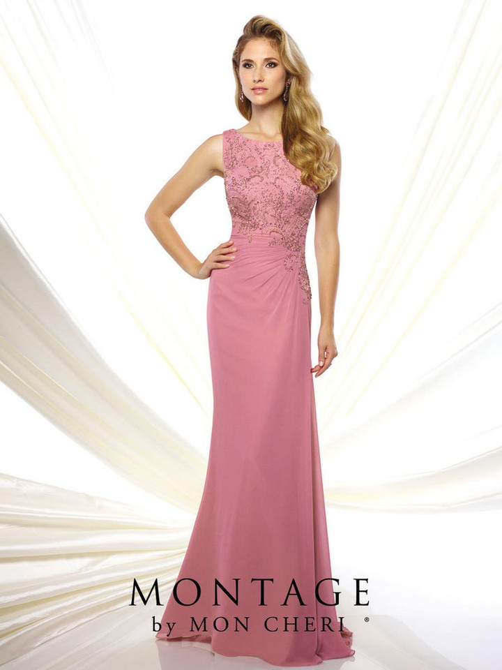 Montage by Mon Cheri 116947 Sleeveless High Neck Evening Gown