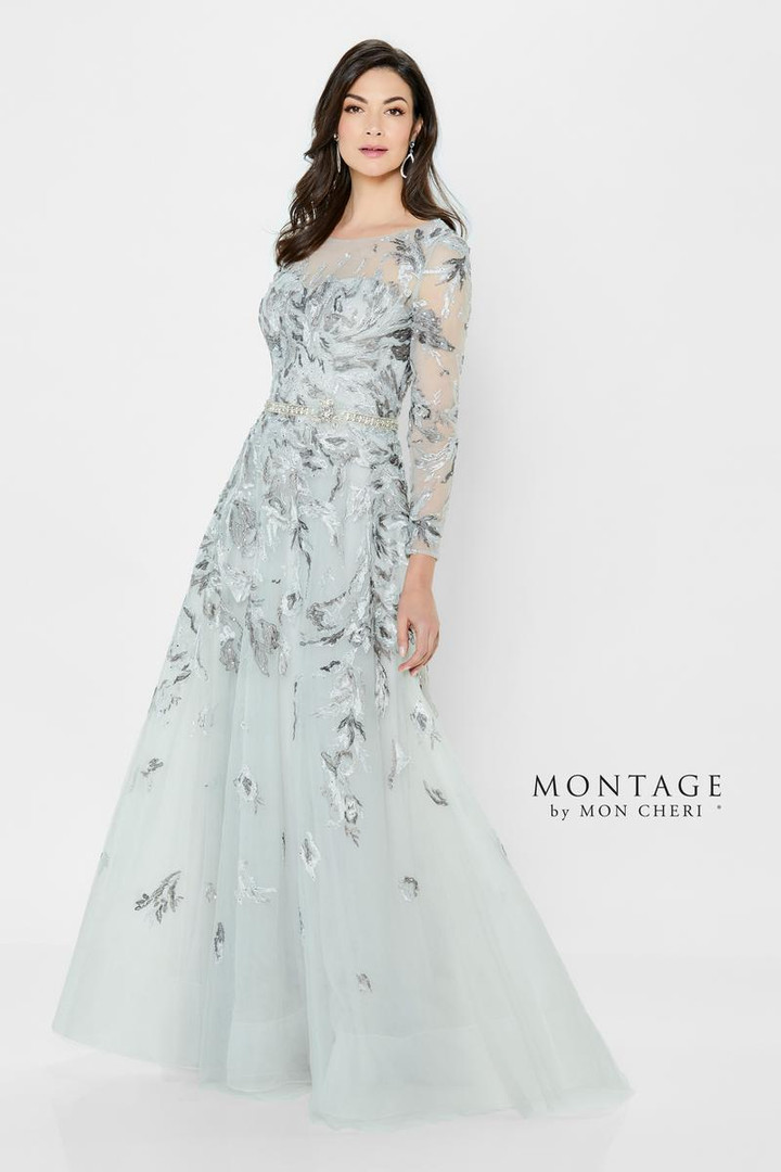 Montage by Mon Cheri 122906 Illusion Embroidered Tulle Dress