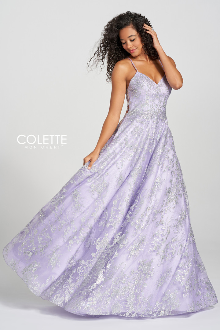 Colette by Daphne CL12201 Glitter Tulle Beaded Ballgown