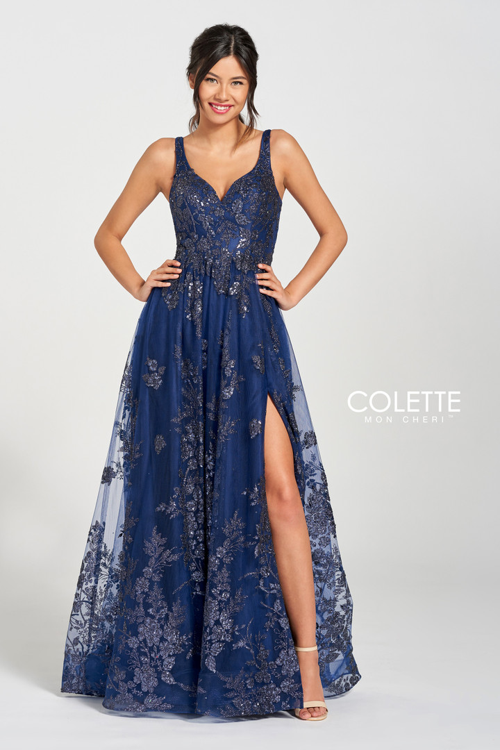 Colette by Daphne CL12215 Glitter Sweetheart Neck Gown