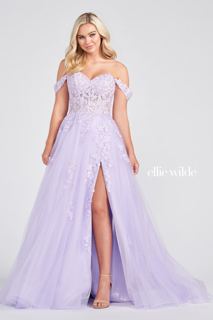 Ellie Wilde by Mon Cheri EW122009 Off Shoulder Long Gown