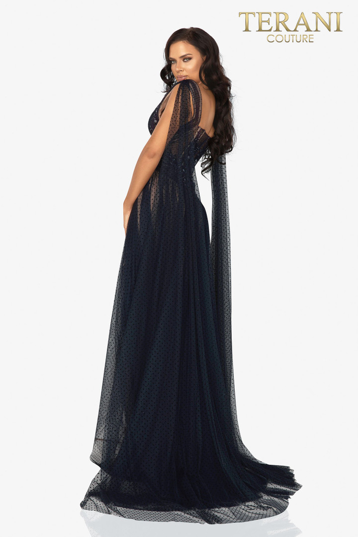 Terani Couture 2012E2273 Sleeveless Plunging V-neck Gown
