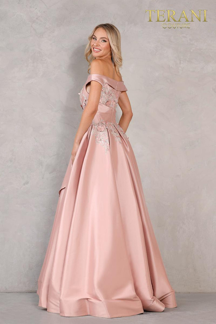 Terani Couture 2111M5274 Off Shoulder Long Evening Dress