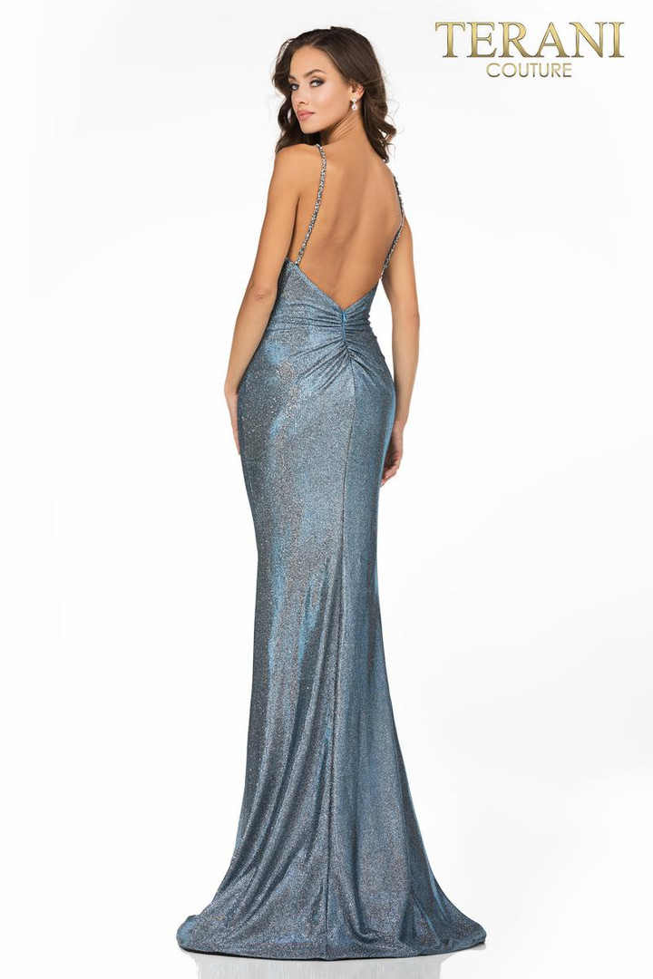 Terani Couture 2011P1117 Sexy Glitter Metallic Long Dress