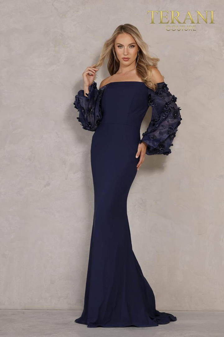Terani Couture 1911E9128 Off Shoulder Long Evening Dress