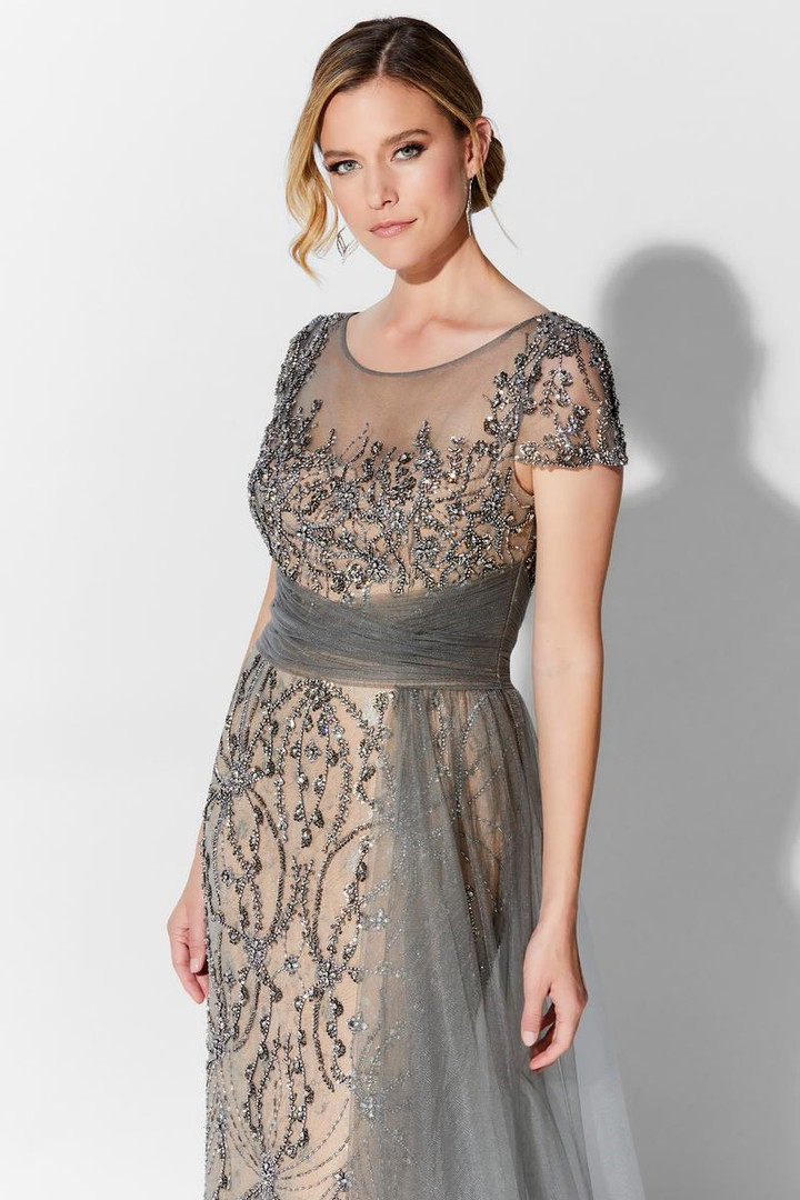 Ivonne D by Mon Cheri 122D62 Short Sleeve Embellished Dress