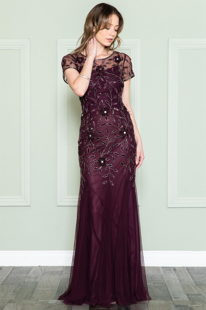 Amelia Couture IN002 Embroidered Illusion Sweetheart Gown