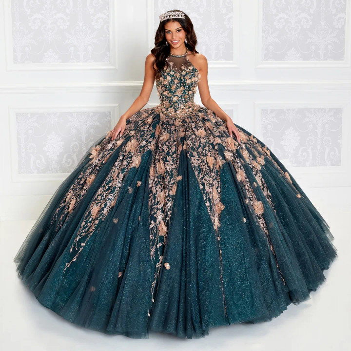 Princesa by Ariana Vara PR12262 Beading 3D Flowers Ballgown