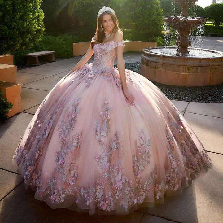 Princesa by Ariana Vara PR12263 Beading 3D Flowers Ballgown