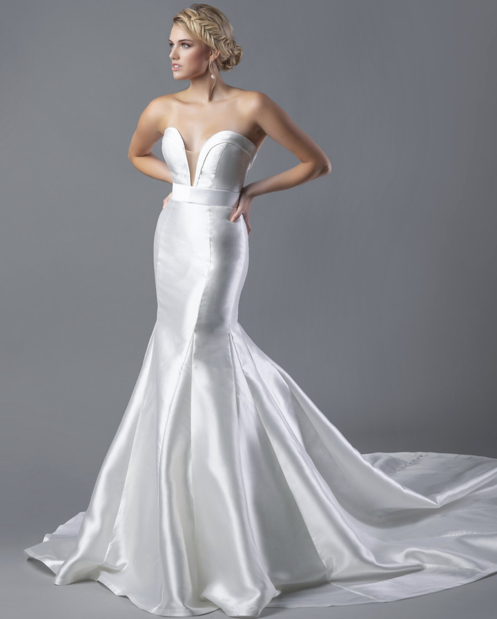 Alina Voce By Jovani AV05919 Fit & Flare Mikado Bridal Gown Alina Voce By Jovani AV05919 Fit & Flare Mikado Bridal Gown