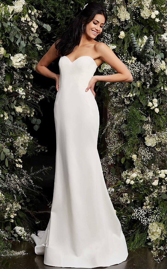 Jovani JB06912 Strapless Sweetheart Neck Wedding Dress