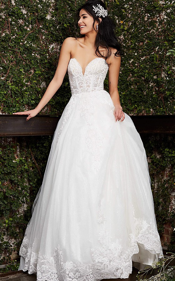 Jovani JB07265 Strapless Sweetheart Neck Bridal Ballgown