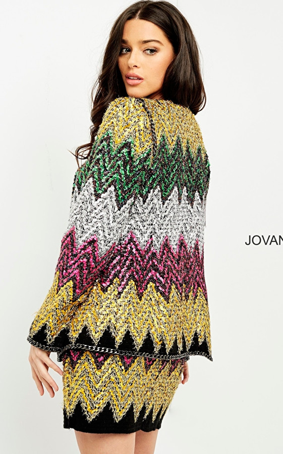 Jovani M05038 Long Sleeves Contemporary Jacket