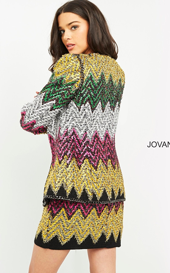 Jovani M05038 Long Sleeves Contemporary Jacket