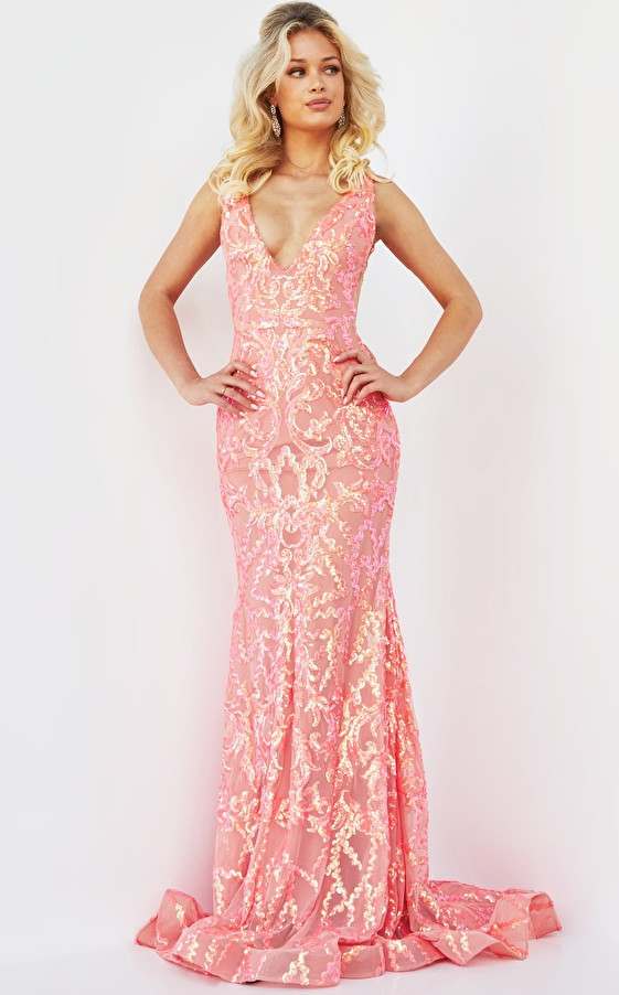 Jovani 22811 Sleeveless Embellished V-neck Prom Long Dress