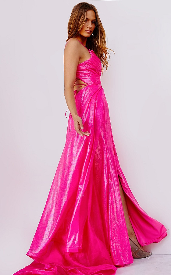 JVN by Jovani JVN24061 Sleeveless Ruched Bodice A-line Gown