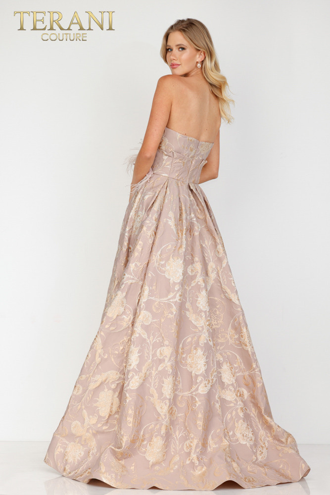 Terani Couture 1921M0502 Off-Shoulder Strapless Evening Dress